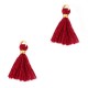 Kwastje Ibiza style 1.5cm Gold - ruby wine red